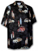 Pacific Legend Matched Front Men's Hawaiian Shirts 442-3658 Black