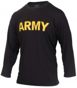 Rothco Long Sleeve Army PT Shirt Black / ARMY 56020