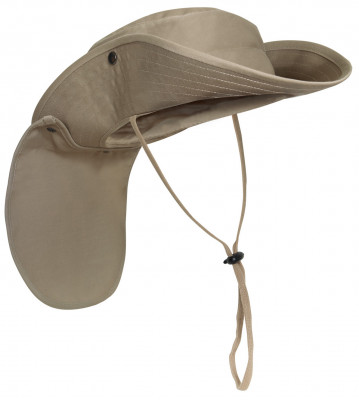 Панама хаки с регулировкой размера и козырьком для шеи Rothco Adjustable Boonie Hat With Neck Cover Khaki 5906, фото