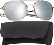 Rothco G.I. Type Aviator Sunglasses 58mm Gold Frame / Mirror Lenses 10804