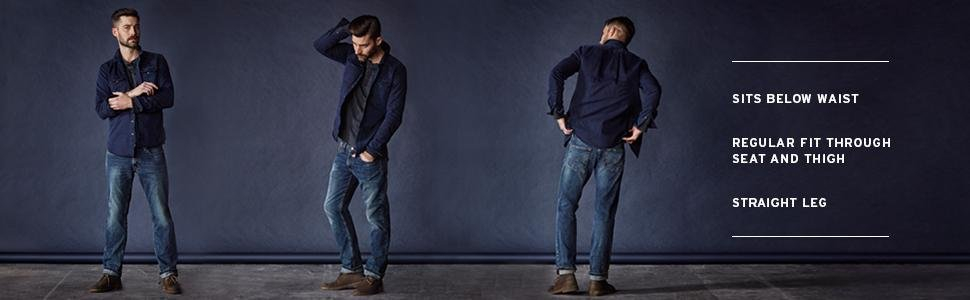 Джинсы мужские Levi's 514® Straight Jeans с составом ткани 99% хлопок, 1% эластан