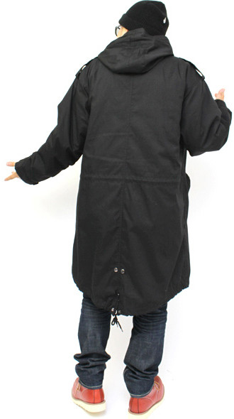 Куртка винтажная хлопковая черная фиштэил Rothco M-51 Fishtail Parka Black  9464