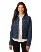 Port Authority Ladies Denim Jacket Denim Blue L7620 