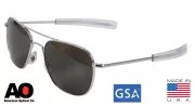 American Optical The Original Pilot Sunglasses 57mm Chrome Frame 10700
