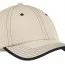 Бейсболка однотонная винтажная Port Authority Vintage Washed Contrast Stitch Cap Stone/ Black - Бейсболка однотонная винтажная Port Authority Vintage Washed Contrast Stitch Cap Stone/ Black