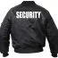 Летная черная куртка с надписью "Security" Rothco MA-1 Flight Jacket / Security 7357 - Летная куртка с надписью "Security" Rothco MA-1 Flight Jacket / Security - 7357