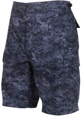 Шорты темно-синий цифровой камуфляж Rothco BDU Short Midnight Digital Camo 68213, фото