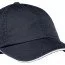 Бейсболка хлопковая в темно-синем цвете Port Authority Sandwich Bill Cap Classic Navy/ White - Бейсболка хлопковая в темно-синем цвете Port Authority Sandwich Bill Cap Classic Navy/ White