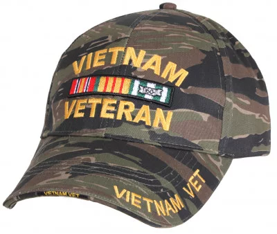 Бейсболка Ветеран Вьетнама тигровый камуфляж Rothco Deluxe Low Profile Vietnam Tiger Stripe Cap 9494, фото