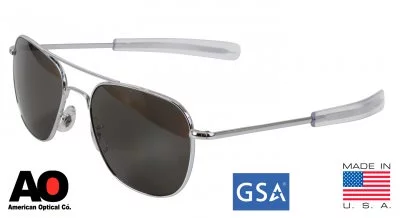 Очки American Optical The Original Pilot Sunglasses 52mm Chrome Frame 10701, фото