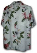 Paradise Motion Men's Rayon Hawaiian Shirts 470-111 White 