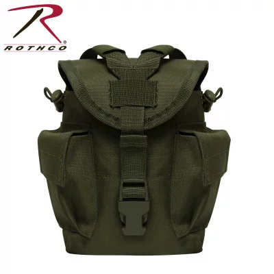 Подсумок грузовый для фляги оливковый Rothco MOLLE II Canteen / Utility Pouch Olive Drab 3144, фото