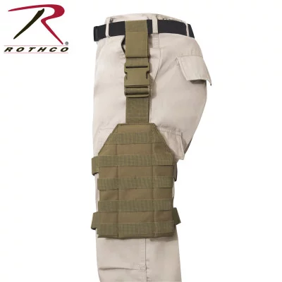 Набедренная койотовая платформа MOLLE для подсумков Rothco MOLLE Drop Leg Panel Coyote Brown 2165, фото