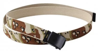 Ремень брючный шестицветный пустынный камуфляж Rothco Camo Reversible Web Belt 6-Color Desert Camo/Tan 4282, фото
