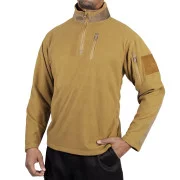 Rothco Quarter Zip Fleece Pullover Coyote Brown 97345