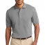 Хлопковая мужская светло-серая классическая футболка поло Port Authority Men's Pique Knit Polo Oxford - Хлопковая мужская светло-серая классическая футболка поло Port Authority Men's Pique Knit Polo Oxford