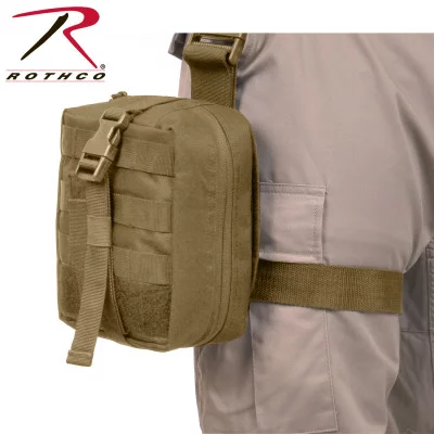 Набедренный койотовый медицинский подсумок с платформой Rothco Drop Leg Medical Pouch Coyote Brown 21755, фото