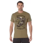 Rothco USMC Semper Fidelis T-Shirt Coyote Brown 11780
