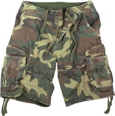 Шорты механика винтажные лесной камуфляж Rothco Vintage Infantry Utility Shorts Woodland Camo 2540, фото