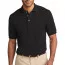 Хлопковая мужская черная классическая футболка поло Port Authority Men's Pique Knit Polo Black - Хлопковая мужская черная классическая футболка поло Port Authority Men's Pique Knit Polo Black