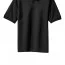 Хлопковая мужская черная классическая футболка поло Port Authority Men's Pique Knit Polo Black - Хлопковая мужская черная классическая футболка поло Port Authority Men's Pique Knit Polo Black