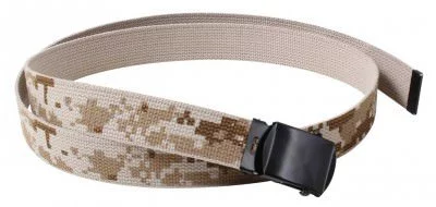 Ремень цифровой пустынный камуфляж / песочный Rothco Camo Reversible Web Belt - Desert Digital Camo/ Tan - 4682, фото