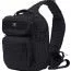 Тактическая сумка-рюкзак черная Rothco Compact Tactisling Shoulder Bag Black 25510 - Тактическая сумка-рюкзак черная Rothco Compact Tactisling Shoulder Bag Black 25510