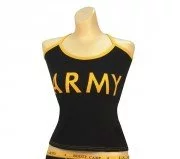 Rothco Women's Tank Top Black w/ Gold ARMY 4475