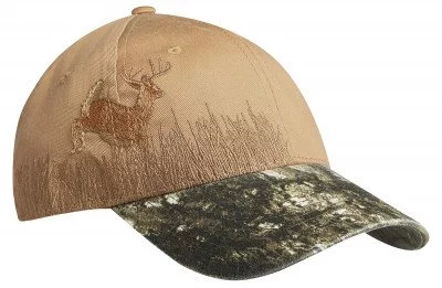 Бейсболка песочная с оленем Port Authority Cap Mossy Oak New Break-up/ Tan/ Deer, фото