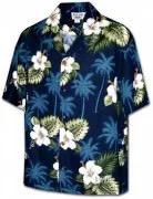 Men's Hawaiian Shirts Allover Prints 410-2798 Navy