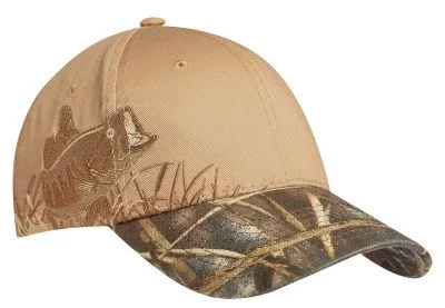 Бейсболка песочная с карпом Port Authority Cap Realtree MAX-5/ Tan/ Bass, фото