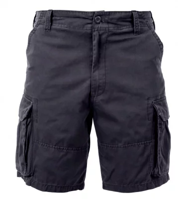 Винтажные черные десантные шорты Rothco Vintage Paratrooper Cargo Shorts Black 2130, фото