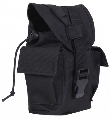 Подсумок для фляги черный Rothco MOLLE II Canteen / Utility Pouch Black 40014, фото