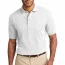 Хлопковая мужская белая классическая футболка поло Port Authority Men's Pique Knit Polo White - Хлопковая мужская белая классическая футболка поло Port Authority Men's Pique Knit Polo White