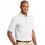 Хлопковая мужская белая классическая футболка поло Port Authority Men's Pique Knit Polo White - Хлопковая мужская белая классическая футболка поло Port Authority Men's Pique Knit Polo White