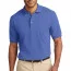 Хлопковая мужская голубая классическая футболка поло Port Authority Men's Pique Knit Polo Faded Blue - Хлопковая мужская голубая классическая футболка поло Port Authority Men's Pique Knit Polo Faded Blue