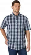 Wrangler Authentics Short Sleeve Classic Plaid Shirt Blue Nights Plaid
