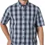 Рубашка синяя в клетку с коротким рукавом Wrangler Authentics Short Sleeve Classic Plaid Shirt Blue Nights Plaid - Рубашка синяя в клетку с коротким рукавом Wrangler Authentics Short Sleeve Classic Plaid Shirt Blue Nights Plaid