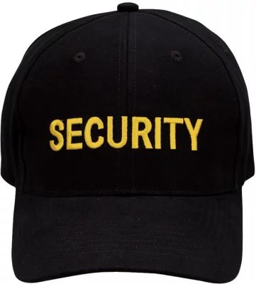 Бейсболка Rothco Baseball Cap - Black w/ SECURITY, фото