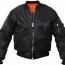 Американская черная летная куртка MA-1 (бомбер) образца ВВС США Rothco MA-1 Flight Jacket Black 7324 - Американская черная летная куртка MA-1 (бомбер) образца ВВС США Rothco MA-1 Flight Jacket Black 7324