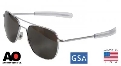 Очки American Optical The Original Pilot Sunglasses 55mm Chrome Frame 10719, фото