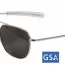 Очки American Optical The Original Pilot Sunglasses 55mm Chrome Frame 10719 - AO® The ORIGINAL Pilot Sunglasses 55mm - Chrome Frame # 10719