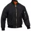 Лётная куртка облегченная черная Rothco Lightweight MA-1 Flight Jacket Black 6320 - Лётная куртка облегченная черная Rothco Lightweight MA-1 Flight Jacket Black 6320