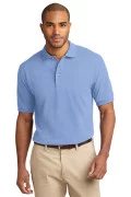 Port Authority Men's Pique Knit Polo Light Blue