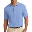 Хлопковая мужская светло-голубая классическая футболка поло Port Authority Men's Pique Knit Polo Light Blue - Хлопковая мужская светло-голубая классическая футболка поло Port Authority Men's Pique Knit Polo Light Blue