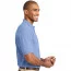 Хлопковая мужская светло-голубая классическая футболка поло Port Authority Men's Pique Knit Polo Light Blue - Хлопковая мужская светло-голубая классическая футболка поло Port Authority Men's Pique Knit Polo Light Blue