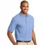 Хлопковая мужская светло-голубая классическая футболка поло Port Authority Men's Pique Knit Polo Light Blue - Хлопковая мужская светло-голубая классическая футболка поло Port Authority Men's Pique Knit Polo Light Blue
