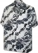 Men's Hawaiian Shirts Allover Prints 410-3876 White
