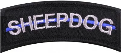 Патч с синей полосой и с надписью "Пастух" Rothco Thin Blue Line Sheepdog Morale Patch 7473, фото