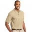 Хлопковая мужская бежевая классическая футболка поло Port Authority Men's Pique Knit Polo Stone - Хлопковая мужская бежевая классическая футболка поло Port Authority Men's Pique Knit Polo Stone